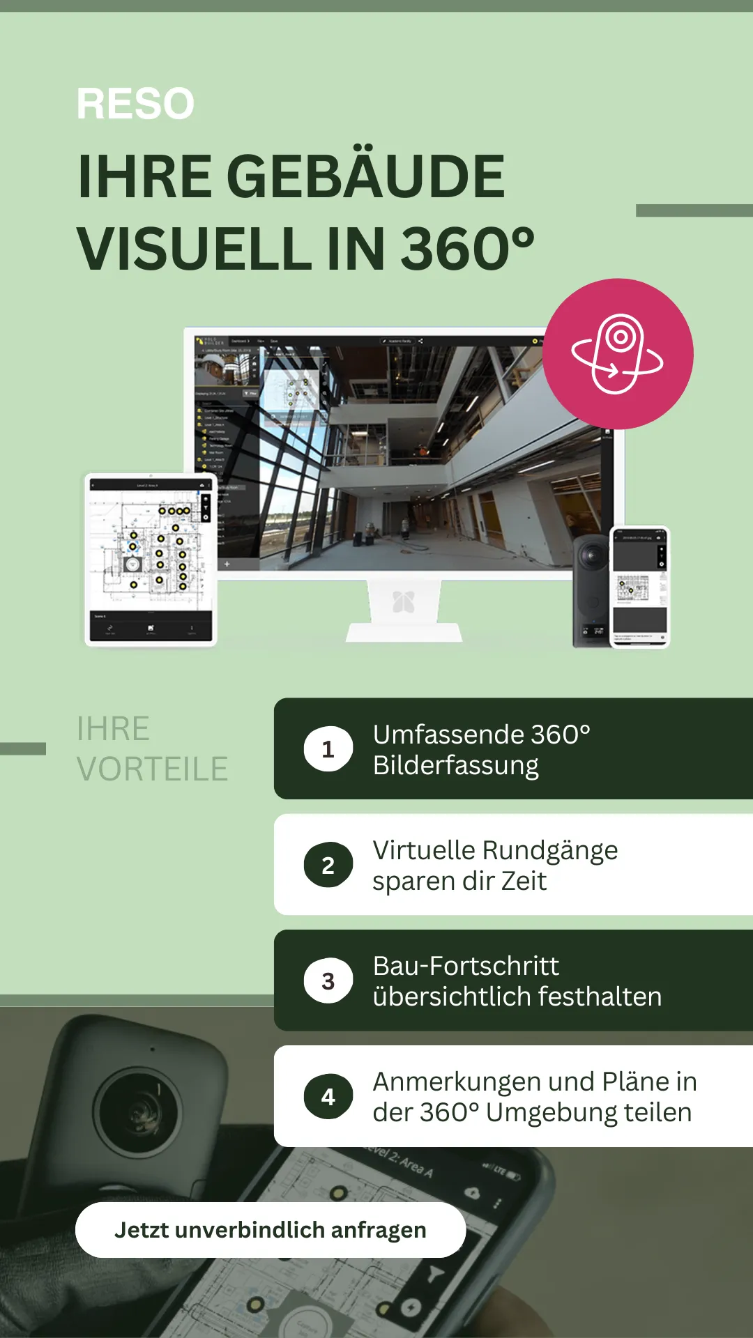 DEINE GEBÄUDE VISUELL in 360° Zielgruppe Bau-Leiter