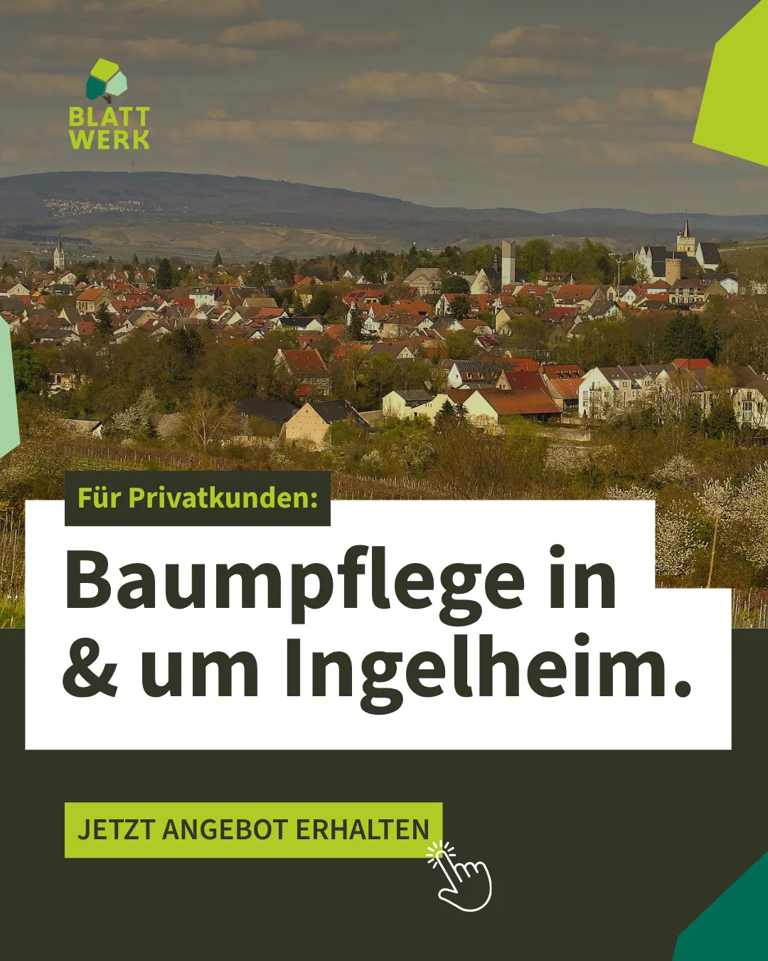 Baumpflege Blattwerk Social Ad — Edukations-Hook