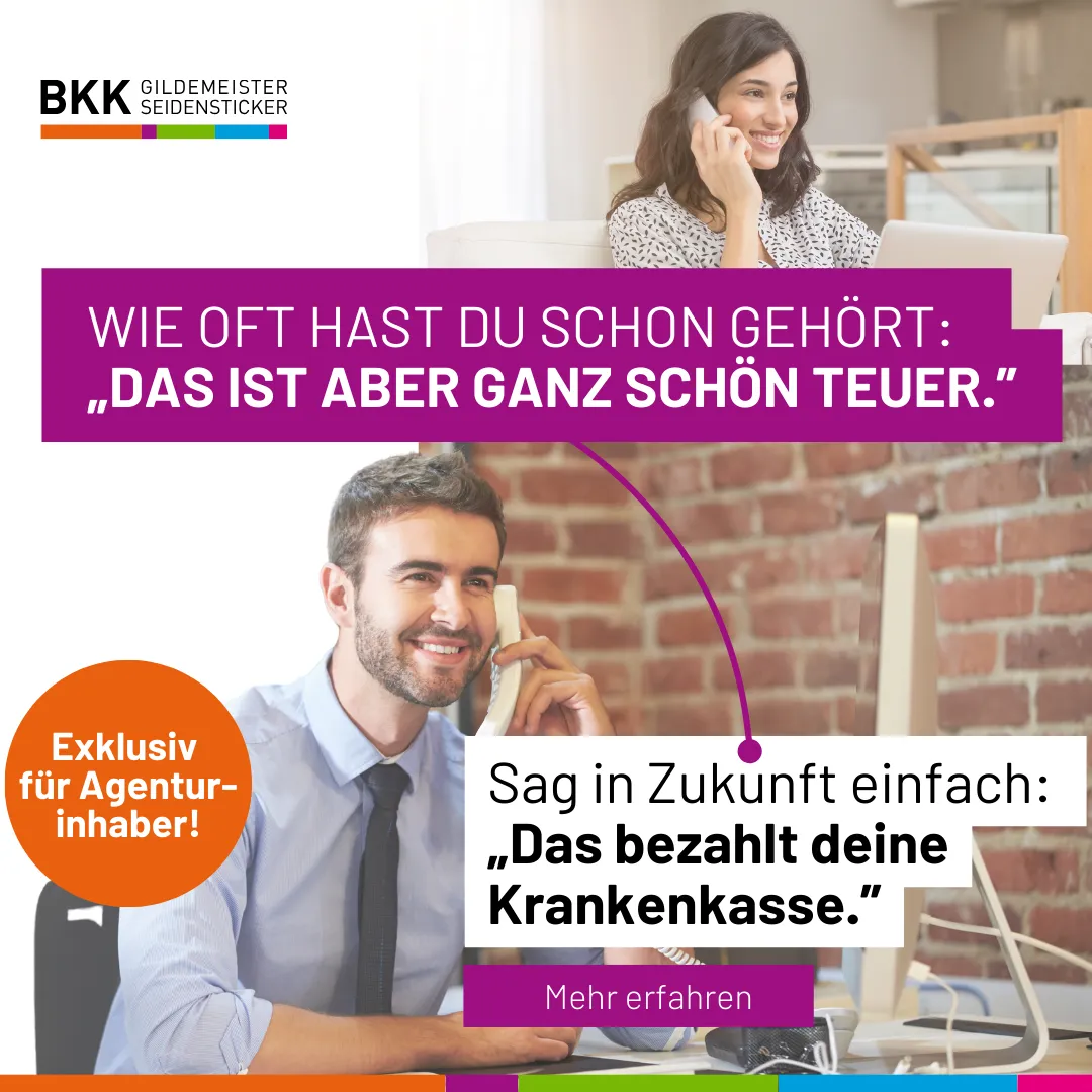 BKK GS Social Ad Creativ -wie oft hast du schon gehört das ich aber ganz schön teuer - sag in Zukunft einfach das bezahlt deine krankenkasse