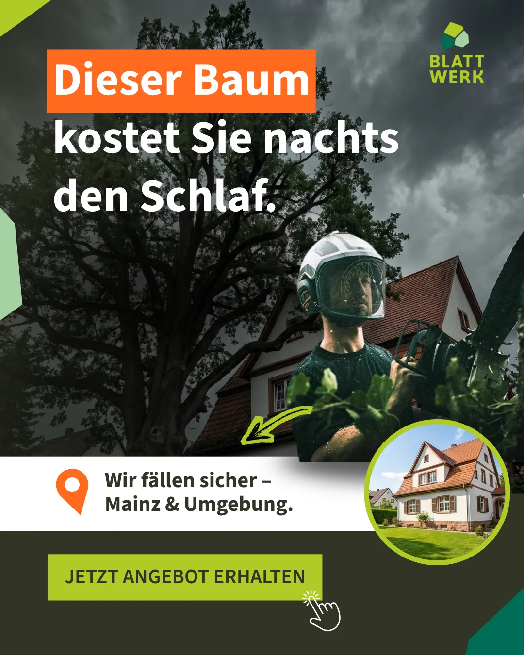 Baumpflege Blattwerk Social Ad — System-Hook für Hausverwaltungen