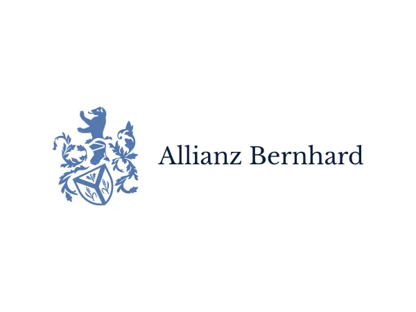 Allianz Bernhard — Wappen-Logo mit Bär und Iris-Blüten