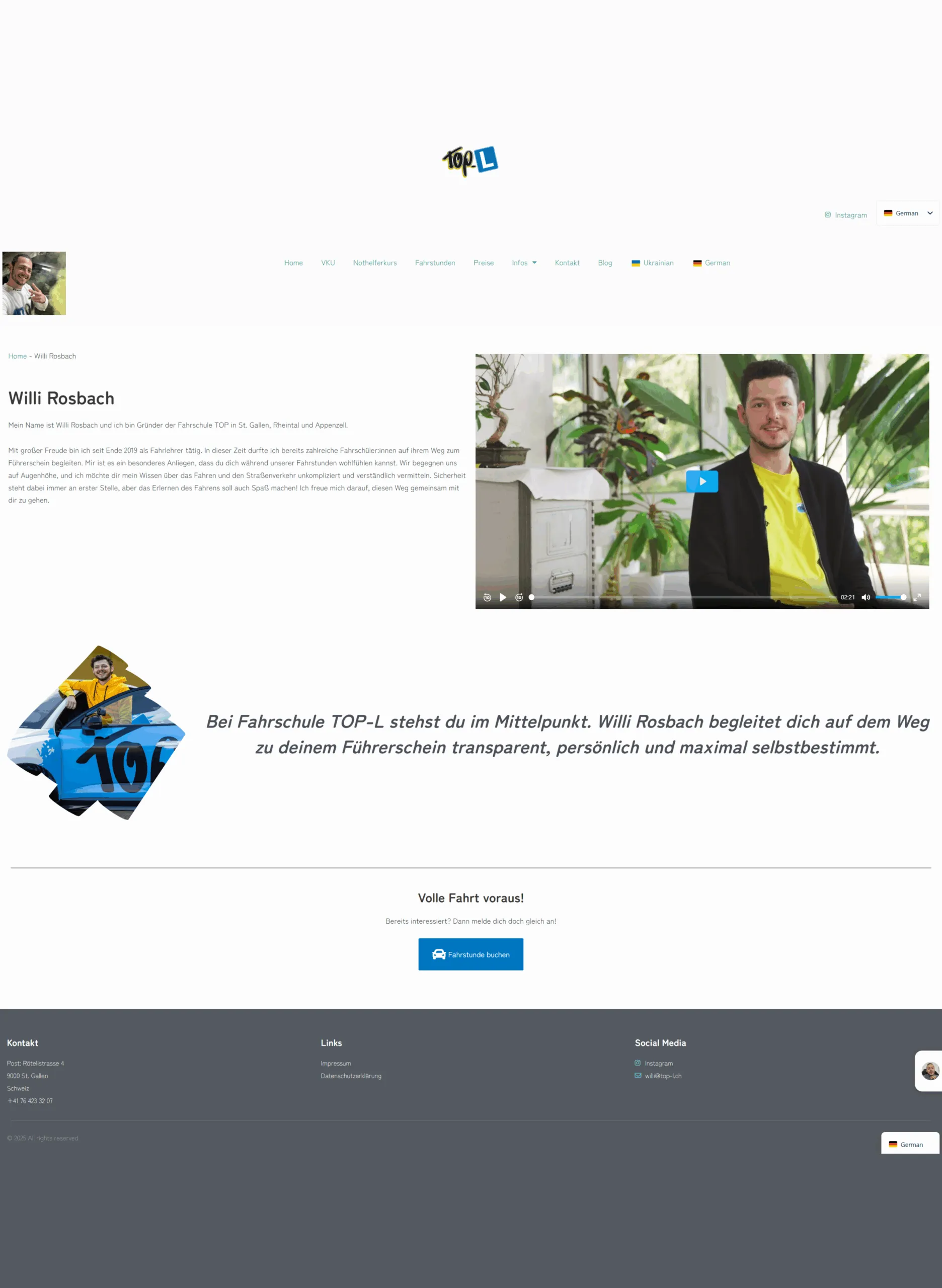 Top L Fahrschule Schweiz Website – Fahrschulmarketing und Logodesign Agentur Reuber