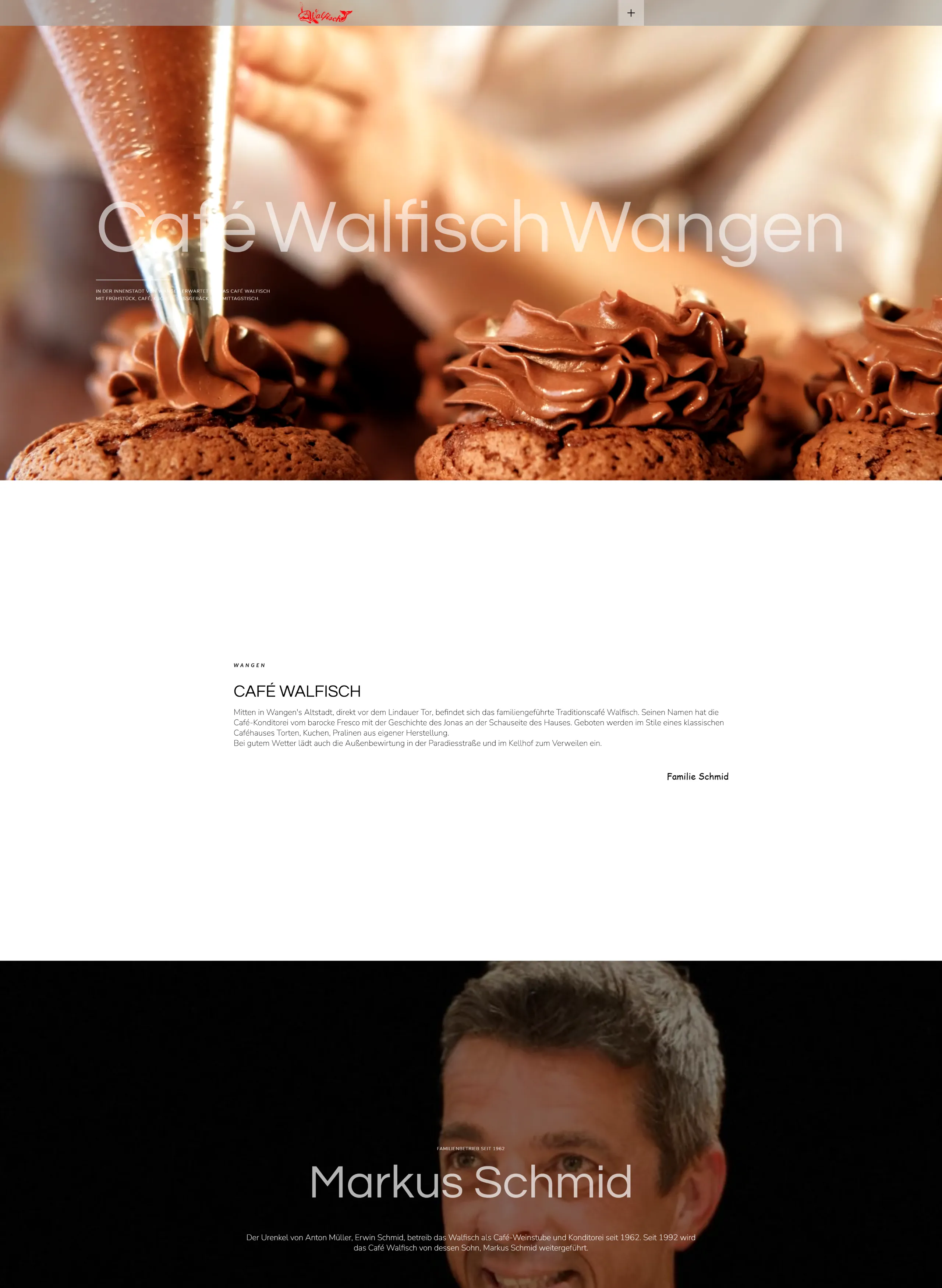 Cafe Walfisch Webseite Screenshot