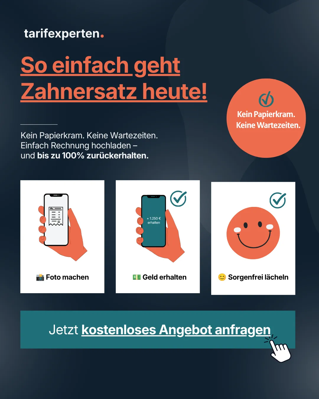 Tarifexperten Social Ad — Zahnzusatzversicherung Hook 4